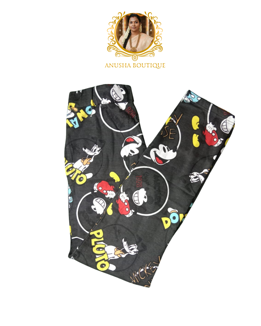 Black Base with Pemkum Printed Track Pants - Image 2