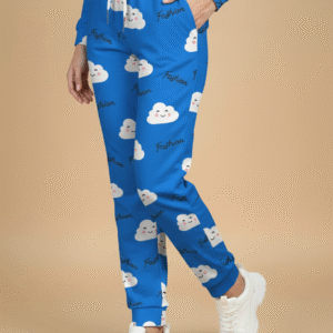 moon with cloude themed track pant