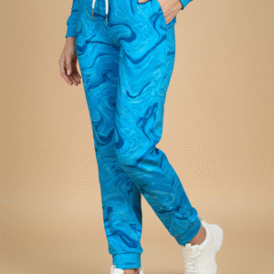 sea blue colour track pant