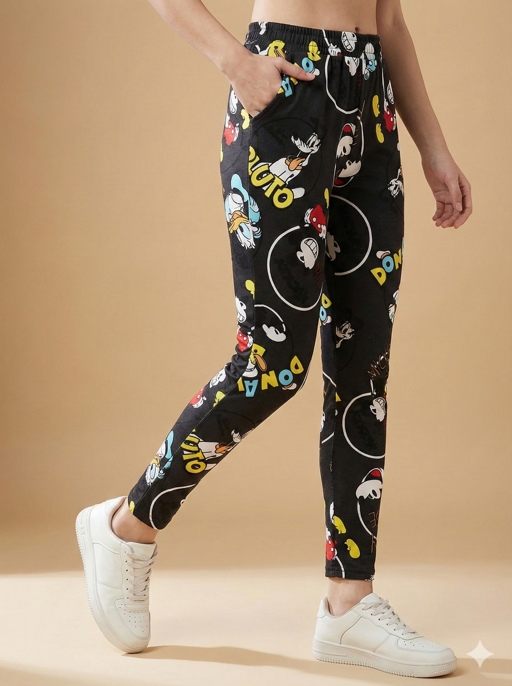 black base with mickeymouse pant
