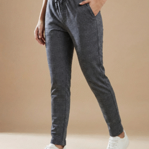 black checked track pant