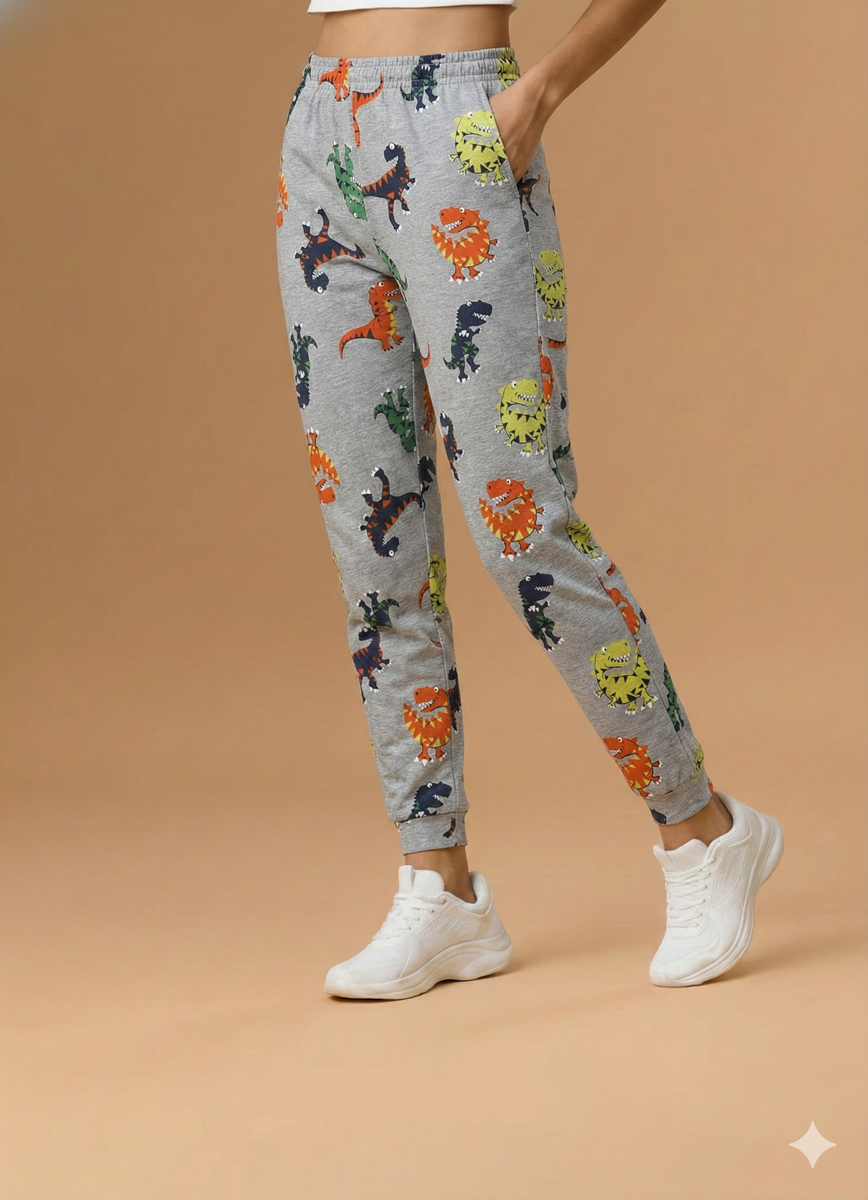 multicolour printed track pant